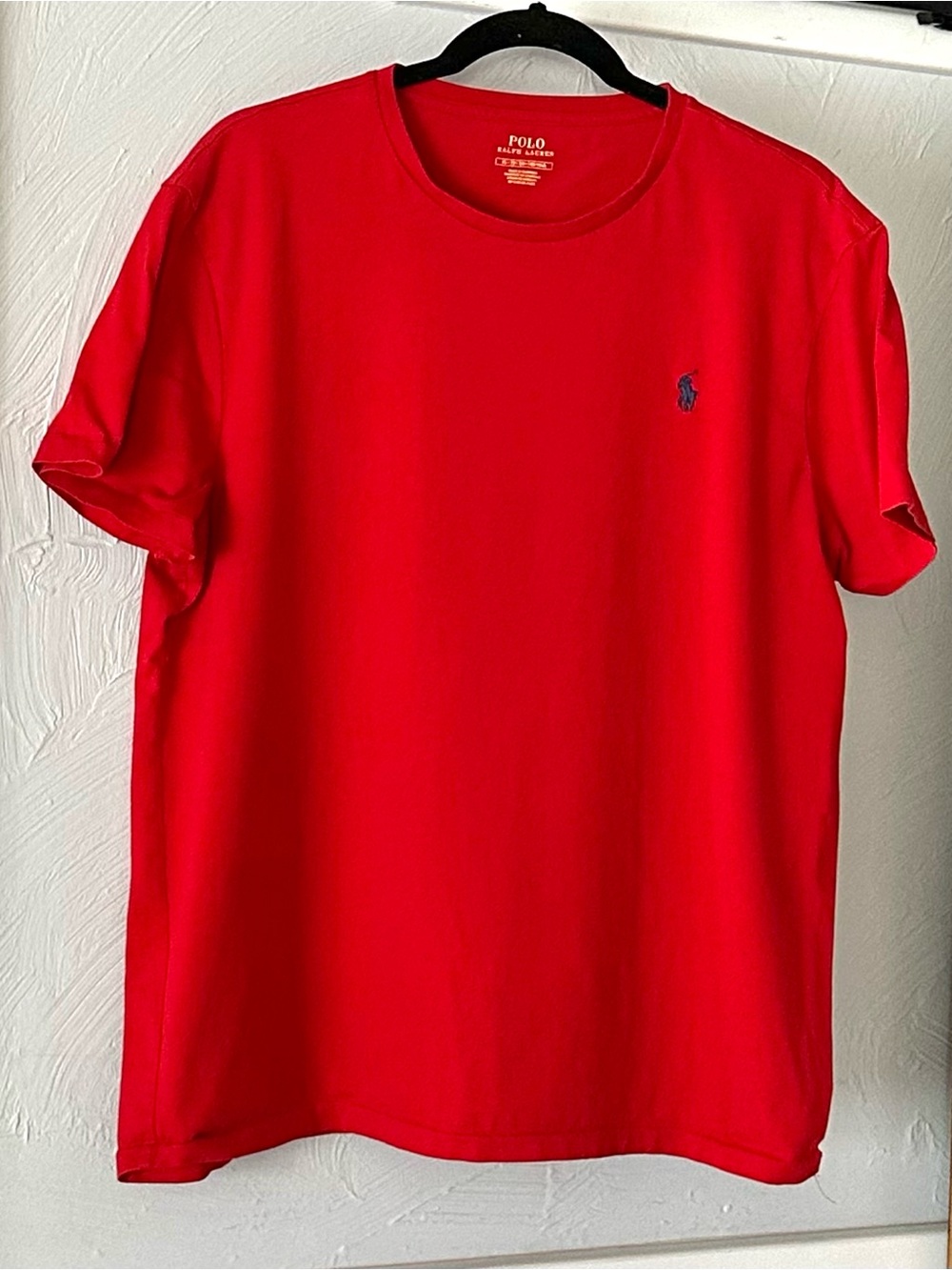 Polo by Ralph Lauren Red Crewneck Tee with Navy Pony